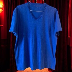 John Varvatos Star V-Neck Blue Short Sleeve Tee Men’s  designer luxury